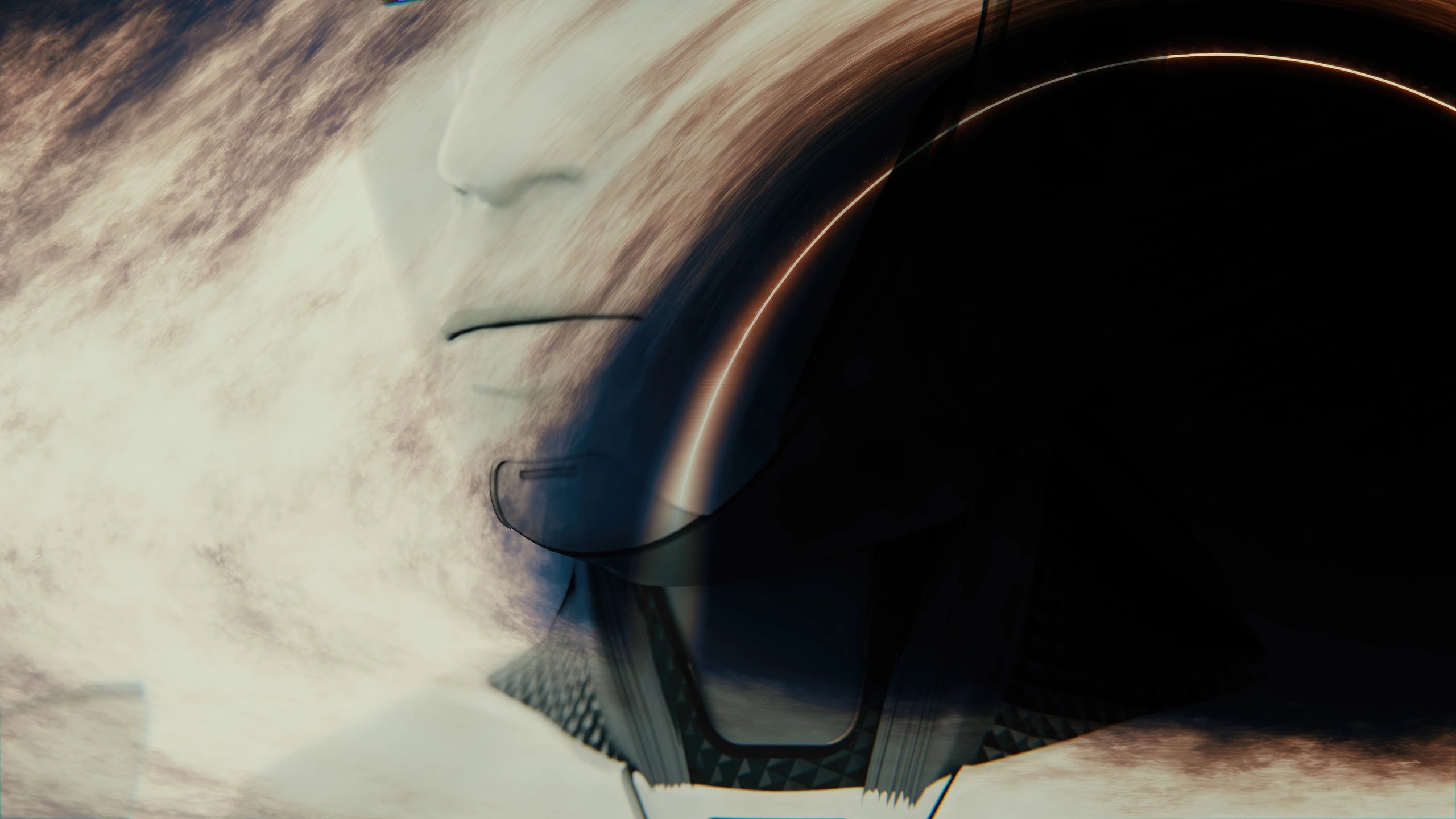 Futuristic robot against a space backdrop